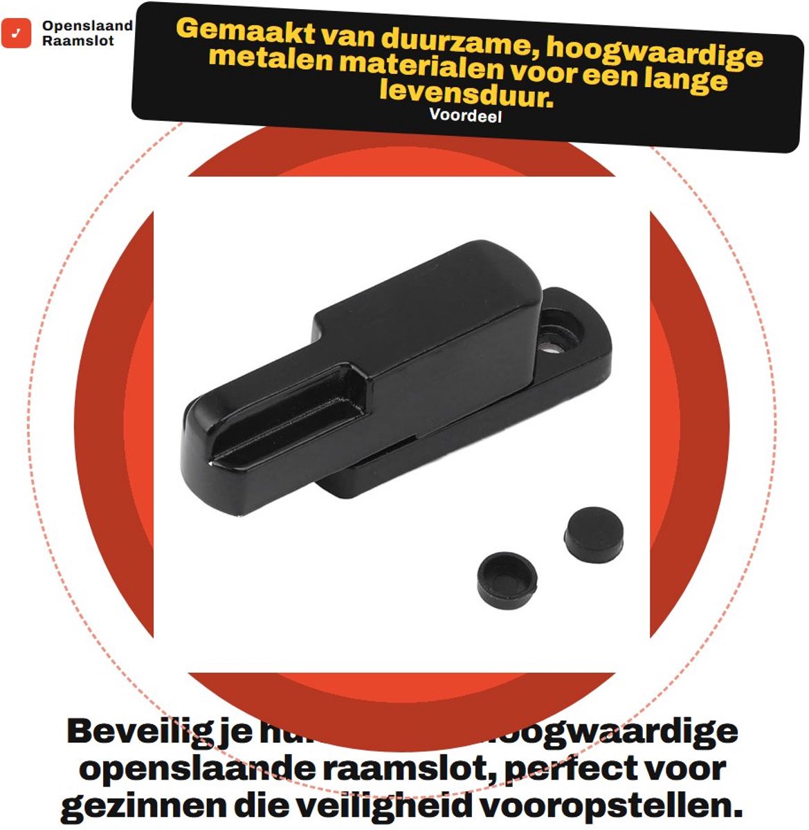 Dailygoods- Raamslot Hoge Duurzaamheid - Raambeveiliging - Raambegrenzer - Kinderslot Raam - Anti-diefstal - T-type Uiterlijk - Raamvergrendeling