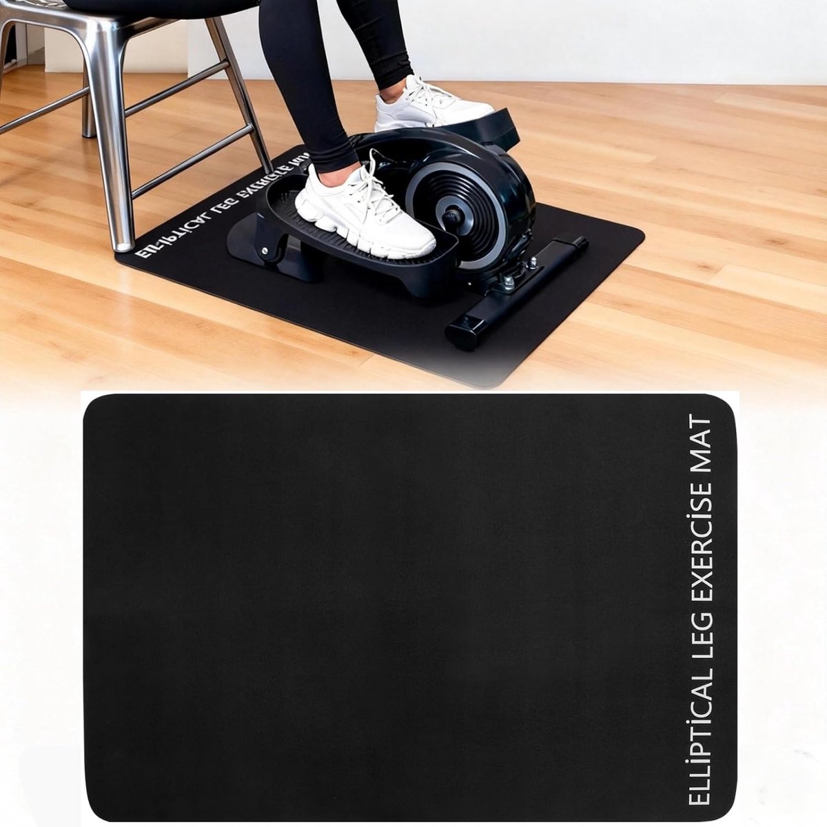 Thijox - Antislip Oefenmat voor Fitnessapparatuur, Vloerbeschermingsmat voor Crosstrainers, Hometrainers en Mini-Hometrainers 40 x 60 cm - Drielagig C