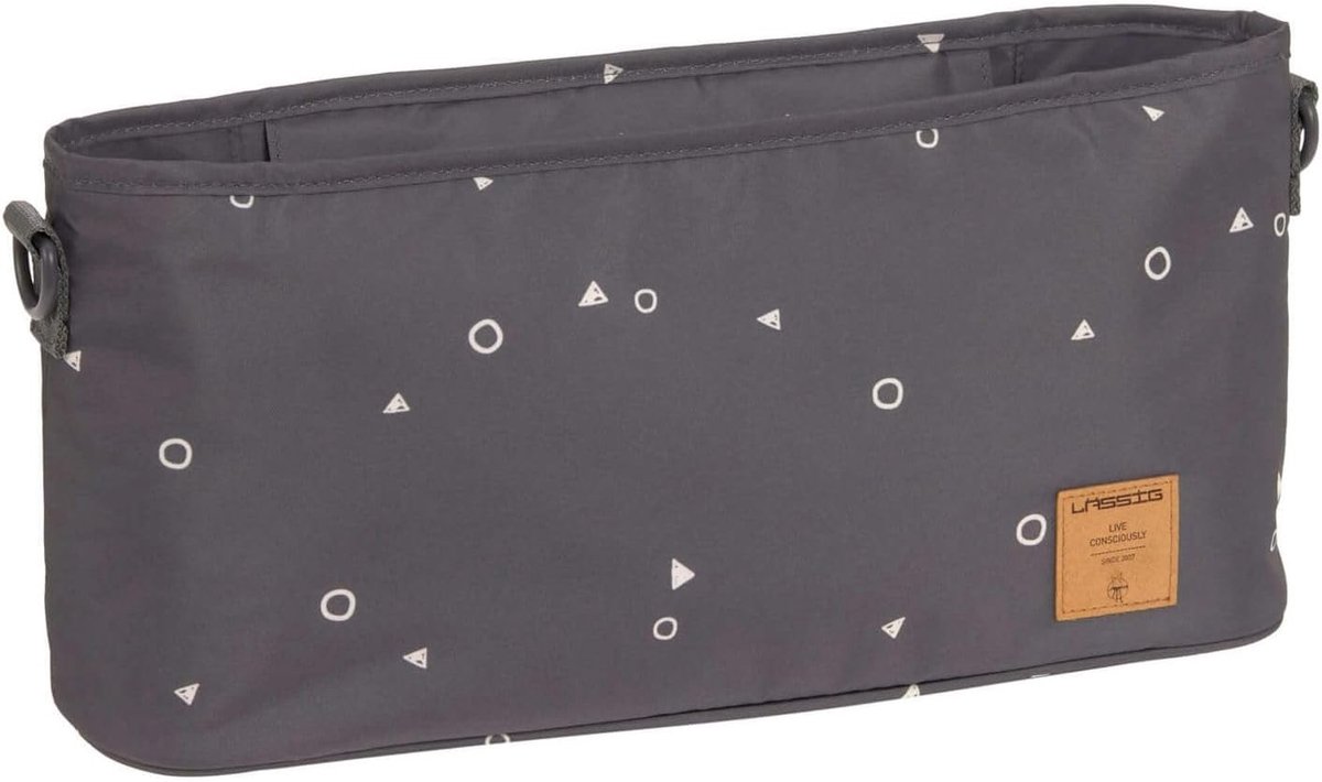 Thijox - Casual Buggy Organizer Kinderwagentas Antraciet met Kinderwagenbevestiging - Ideale Baby Organizer voor Op Reis, Wandelen en Dagelijks Gebrui