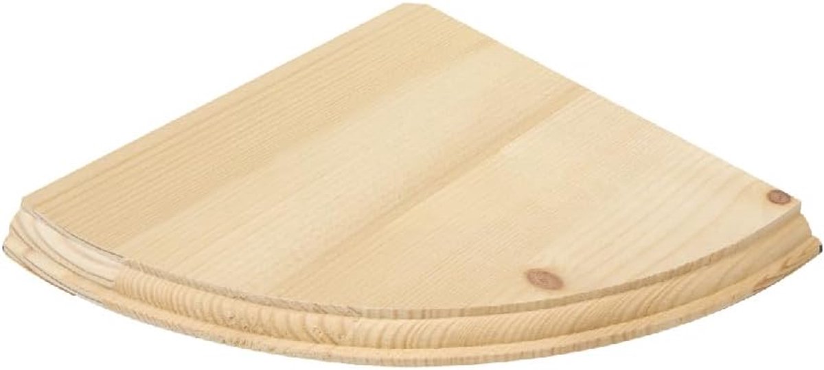 Thijox - Houten Zwevende Hoekplanken set van 2 - Eenvoudig te Monteren Wandplank - 19 cm x 19 cm - Klaar om te Schilderen, Beitsen of Vernissen - Incl