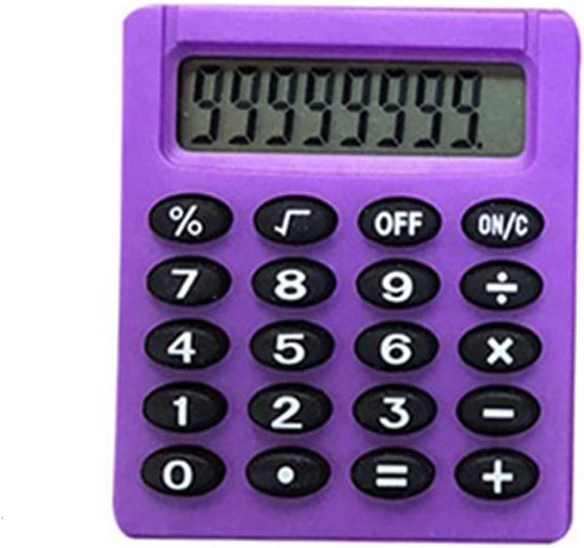 SnelShoppen - Calculator Pocket Mini Klein Draagbaar - School/Kinderen/Huis/Kantoor/Zorg - Zonne-energie/Batterij - Basis Volledig Functioneel - 8 Cij