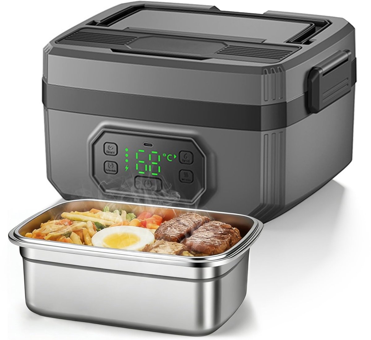 Inovra - Elektrische Lunchbox 1,6L met Timer en Verwarmingsfunctie