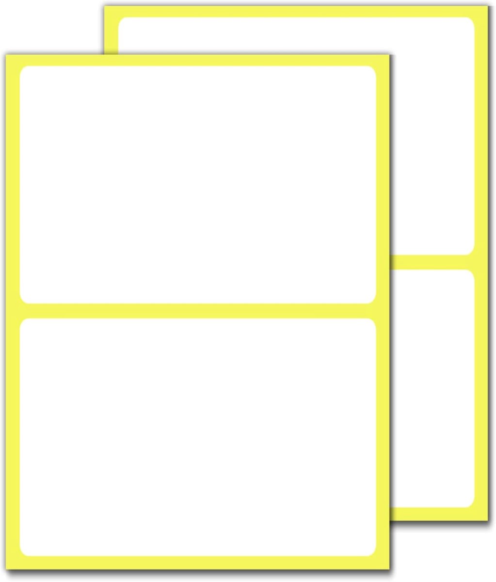 Thijox - 60 Stuks Zelfklevende Etiketten Stickers 150 x 100 mm - Grote Witte Labels voor Schrijven met Pennen, Potloden en Markers, Perfect voor Organ