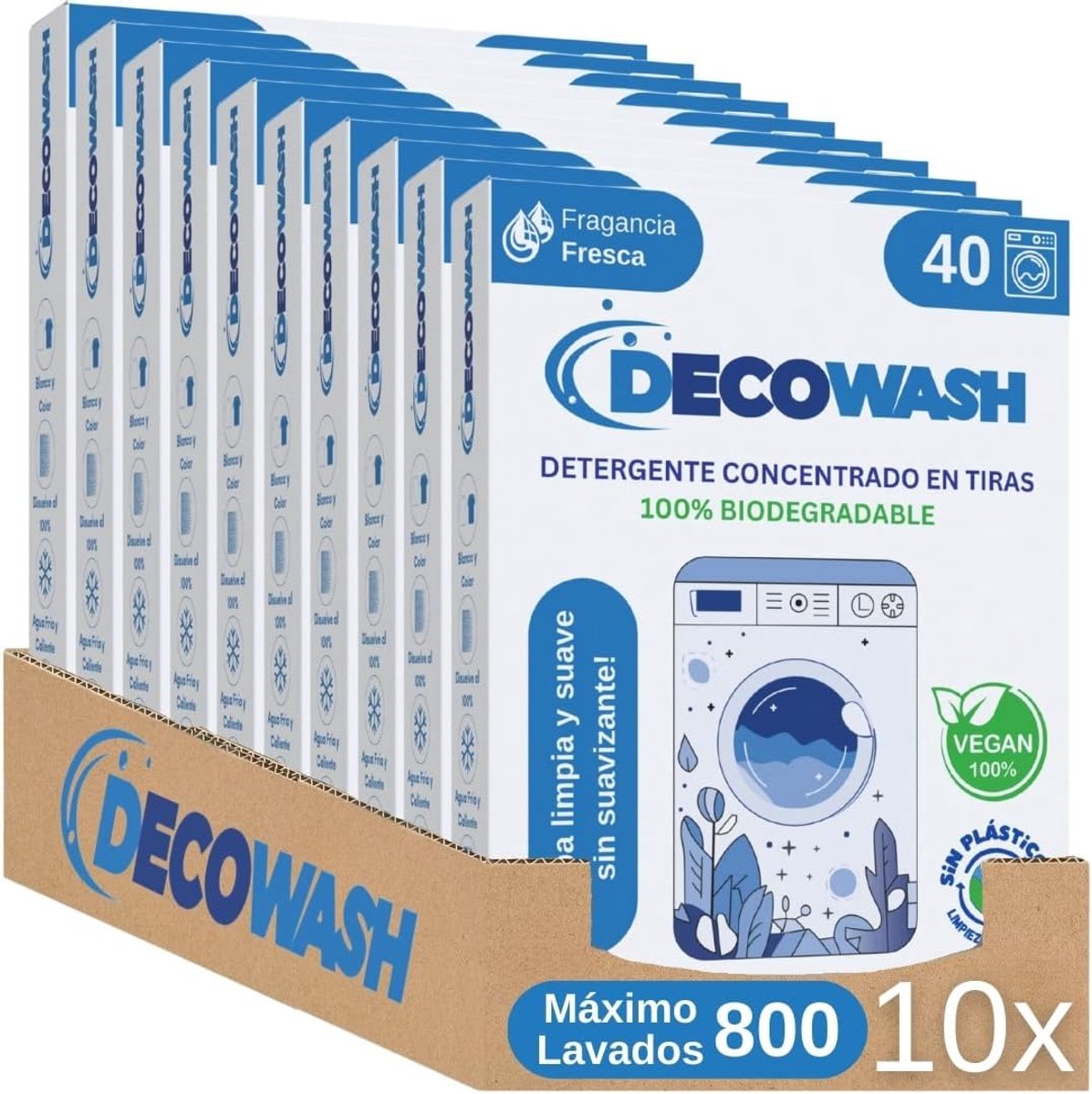 Thijox - Waschmittelblades tot 800 wasbeurten – Ecologisch Wasmiddelbladen, Hypoallergeen, Frisse Geur, Biologisch Afbreekbaar, Plasticvrij – Ideaal v