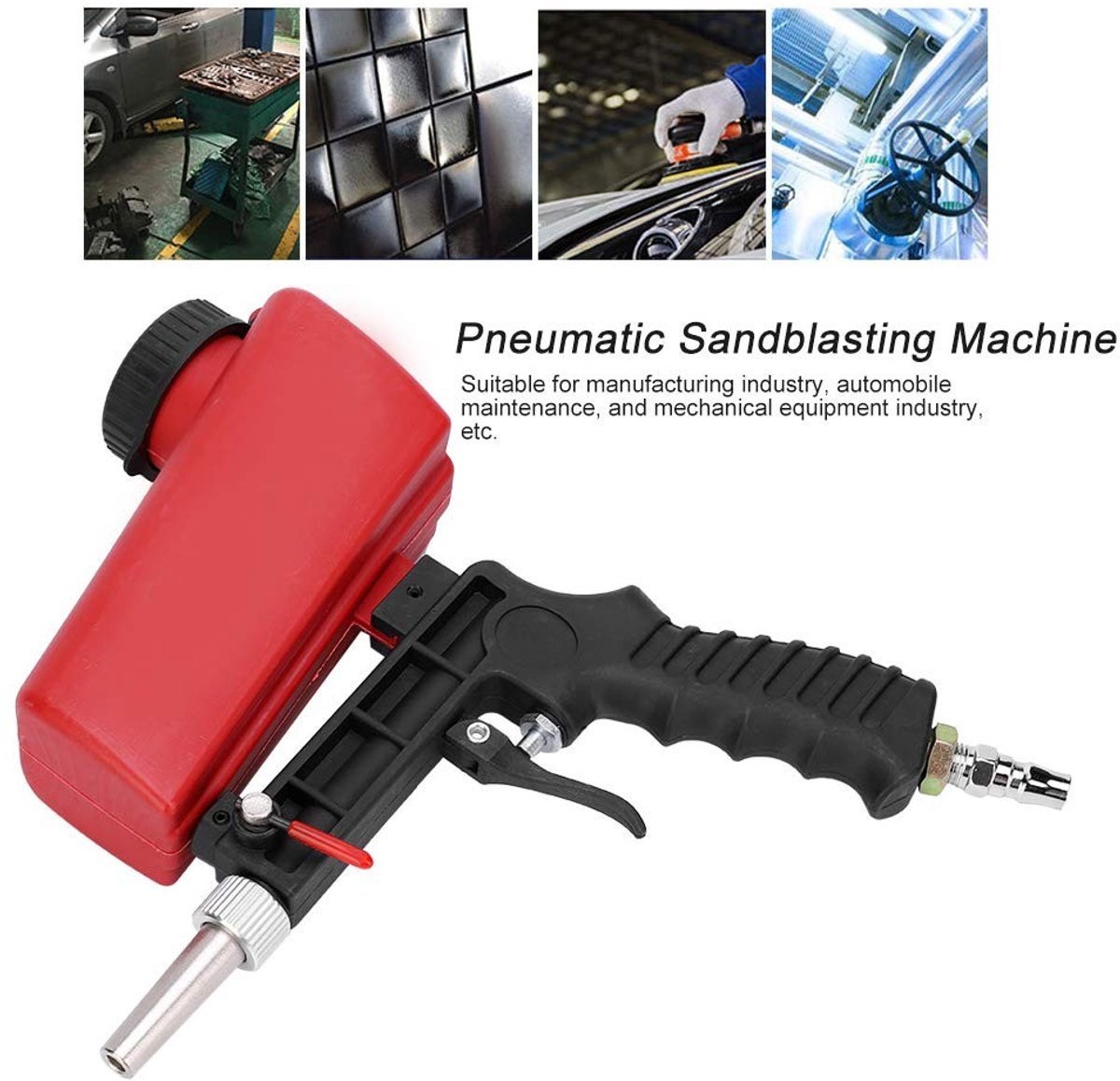 Dailygoods- Pneumatische Zandstraalmachine - Handheld - 20 Pond - Grote Capaciteit - Veiligheidsplaat - Voor Automobiel Onderhoud