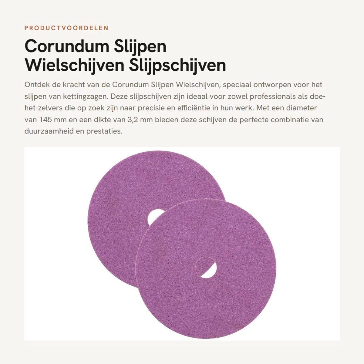 Dailygoods - Corundum Slijpen Wielschijven - Slijpschijven voor Kettingzaag - Hoge prestaties - 145mm - Scherpe slijpschijven - Geschikt voor elektris...