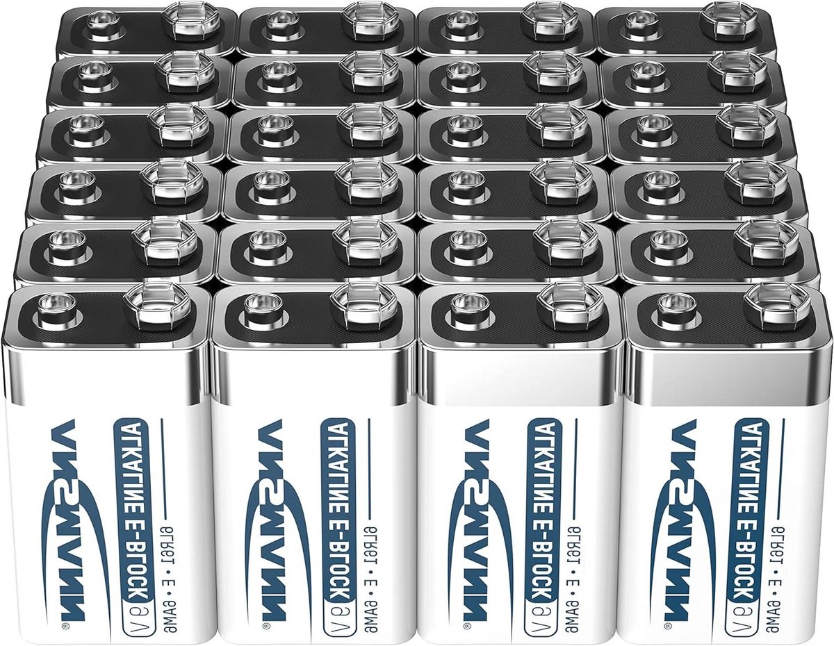 9V Batterijen - Blokbatterijen - Veiligheidssystemen - Hoge Prestaties - 24 Stuks - Niet Van Toepassing
