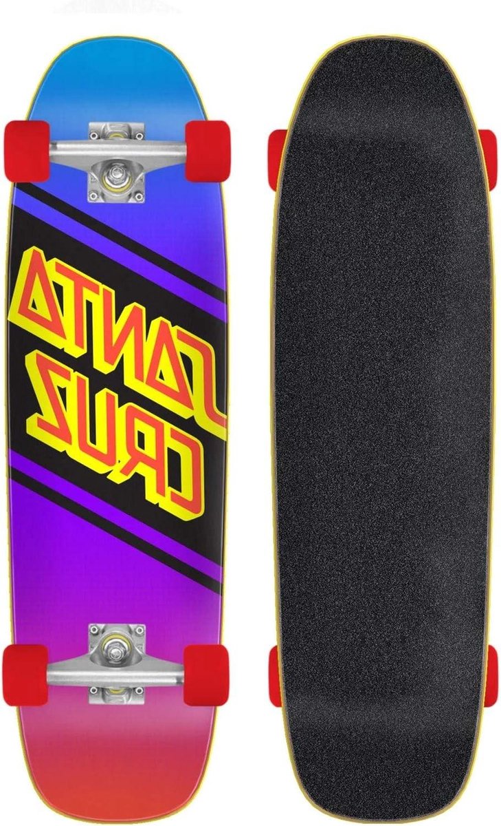 Street Skate Cruiser - Cruiser skateboard - Stadsvervoer - Duurzaam houten deck - 75 cm - Paars en Rood
