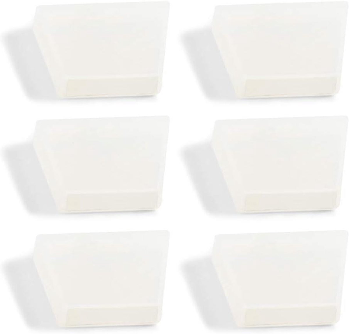 Rubberen Tips - Tang Hulzen - Glas Beschermen - Hoge Dichtheid - 6 Stuks - Wit