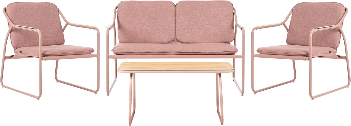 CALASCIO - Loungeset 4-zits - Bruin - Staal