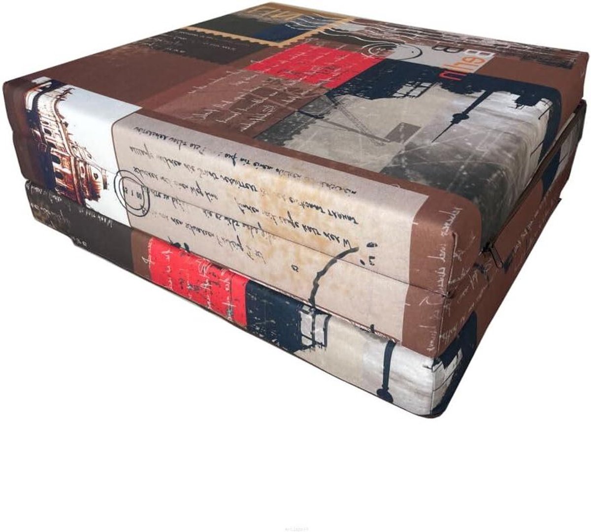 Opvouwbare Matras - Gastenmatras Vouwbed - Ruimtebesparend Slapen - Wasbare Hoes - 195 x 60 cm - Stadsmotief