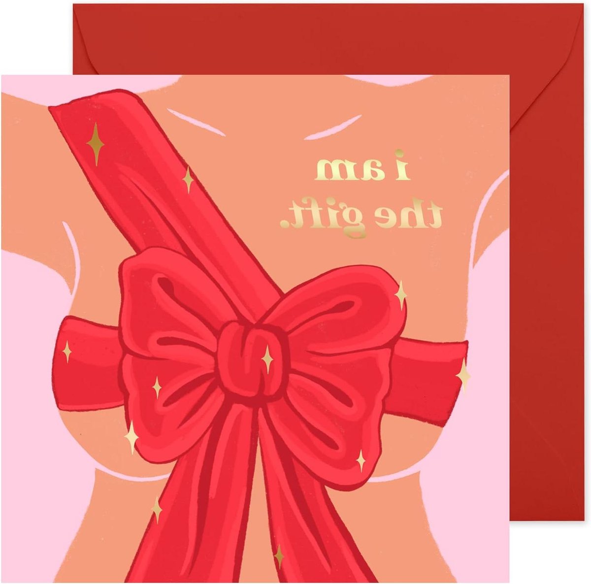Grappige Kaart - Verjaardagskaart Mannen - Relatie Vieren - Met Stickers - 145x145mm - Rood