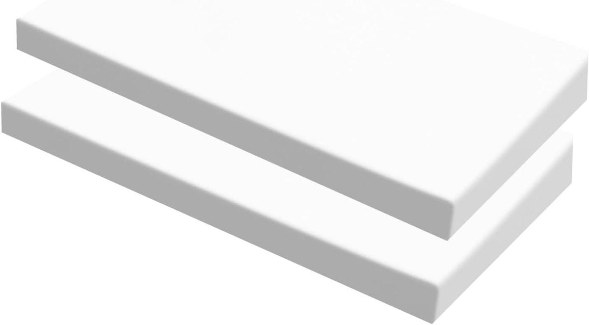 Hoeslaken 2 stuks - Babylakens wieg - Babybed verzorgen - Zijdezacht microvezel - 60 x 120 cm - Wit