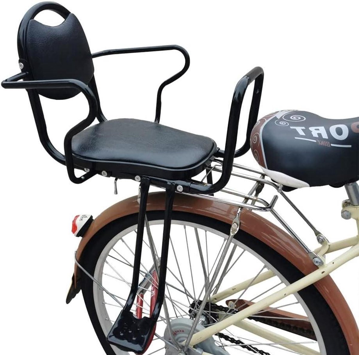 Kinderfietsstoel - Achterzitje - Kinderen Vervoeren - Inclusief Gordel - Tot 50kg - Zwart
