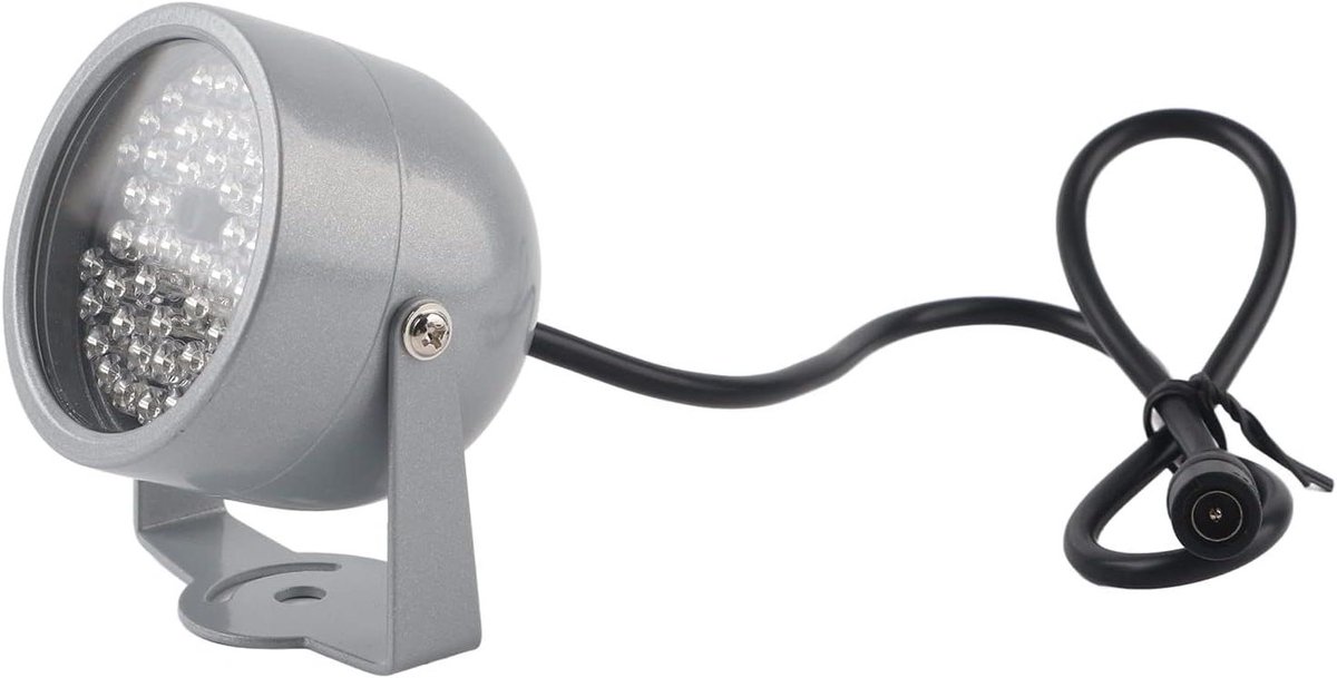 Nachtzicht Verlichting - IR Camera - Beveiliging Buiten - 48 LED Starlight - IP65 Waterdicht - Metaalgrijs