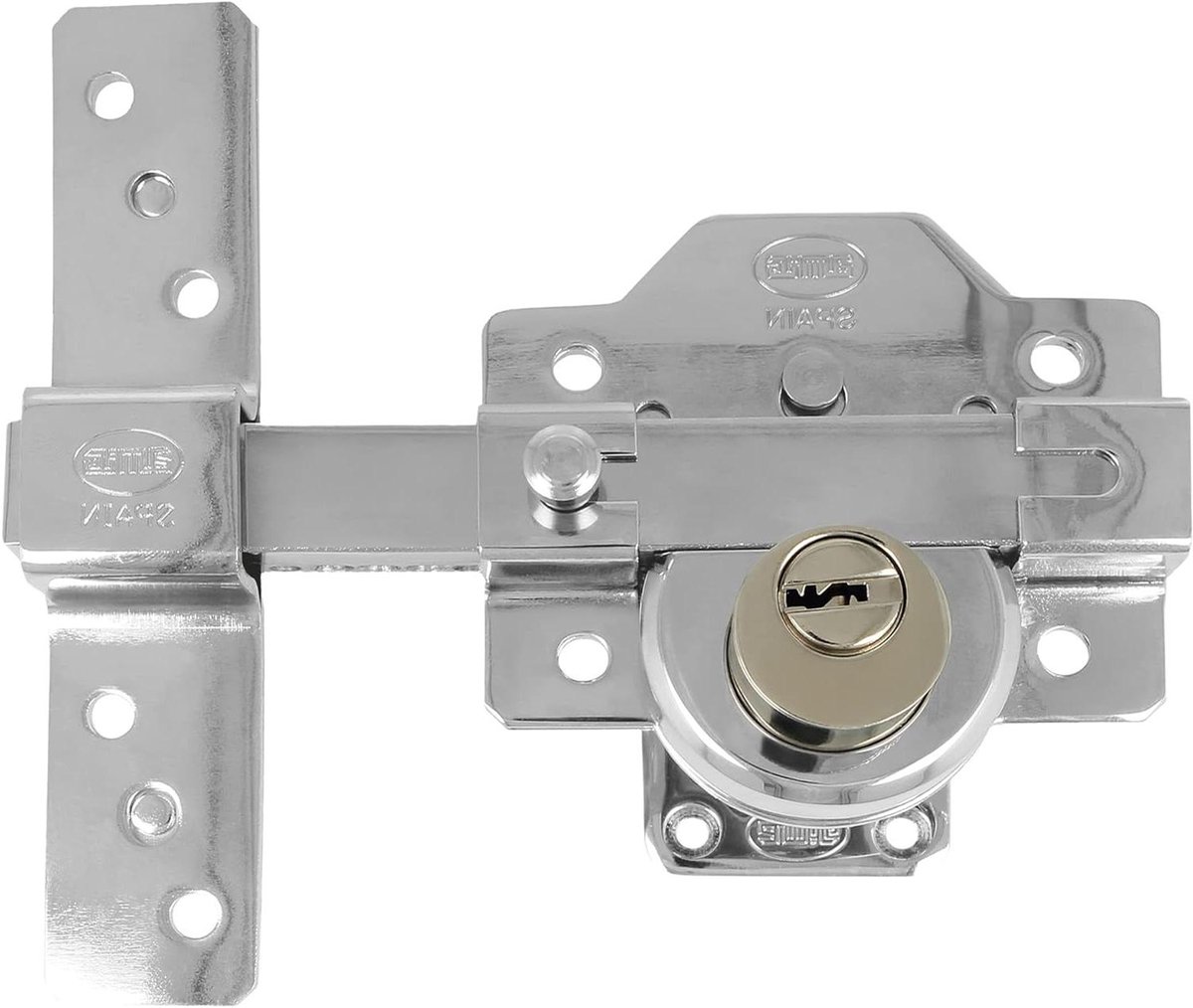 Insteekslot Deur - Veiligheidsslot Cilinder - Huis Beveiligen - Anti-boren & Bumping - 105 x 170 mm - Zilver