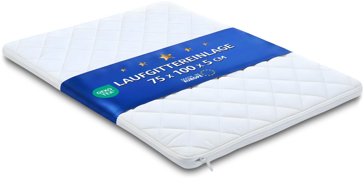 Boxmatras Speelbox Matras Vierkant – 75x100 cm Inleg Schuim Babymatras Speelmatras Zacht Comfortabel Antislip Boxkleed Speelkleed Voor Baby Kind Peuter Waterafstotend Afwasbaar Oeko-Tex 75 x 100