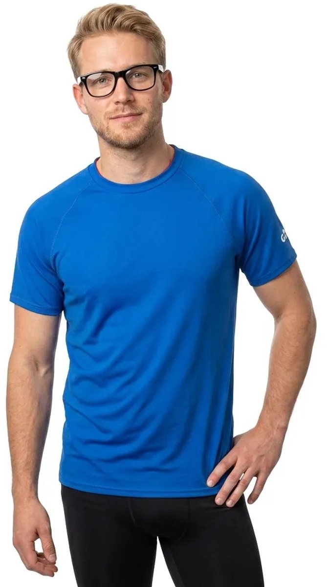 Gill Korte Mouw Rash Guard Blauw XL Man