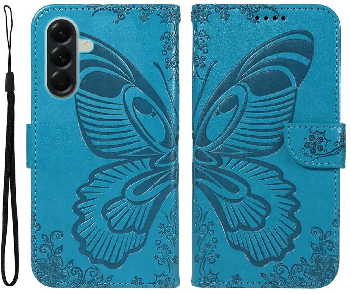 Hoesje Geschikt voor Samsung Galaxy A57 | Wallet Vlinder Book Case Kunstleer | Portemonnee | Standaard | Blauw
