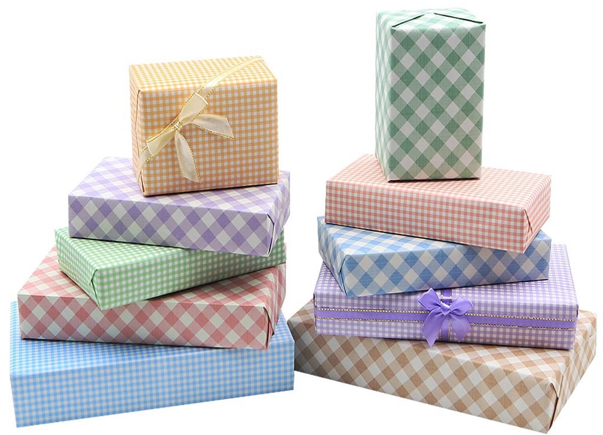 Inovra - Klassiek Geruit Inpakpapier Set van 10 Vellen