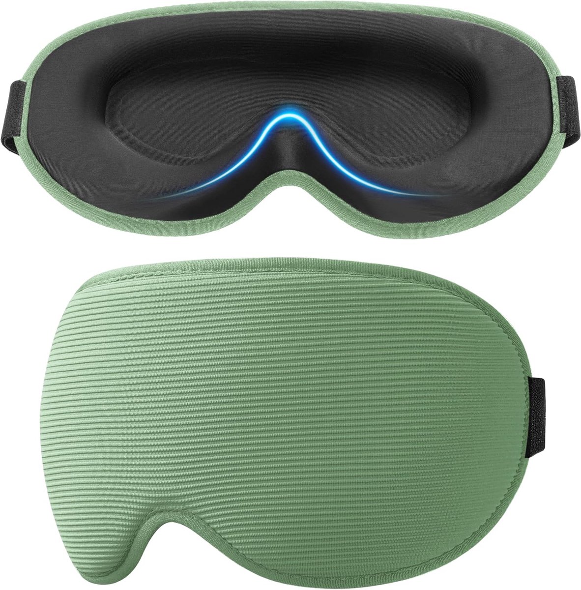 SnelShoppen - 100% Verduisterend Slaapmasker voor Volwassenen - Ultrapretty Zacht en Comfortabel - 3D-Oogmasker zonder Oogdruk - Inclusief 2 Oordopjes