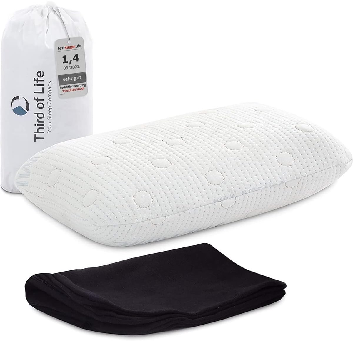 SnelShoppen - Reiskussen Nekkussen van Visco-schuim 40x25cm met Warmteregulerende Overtrek - Perfect voor Camping, Vliegtuig, Trein en Hotel - Klein C
