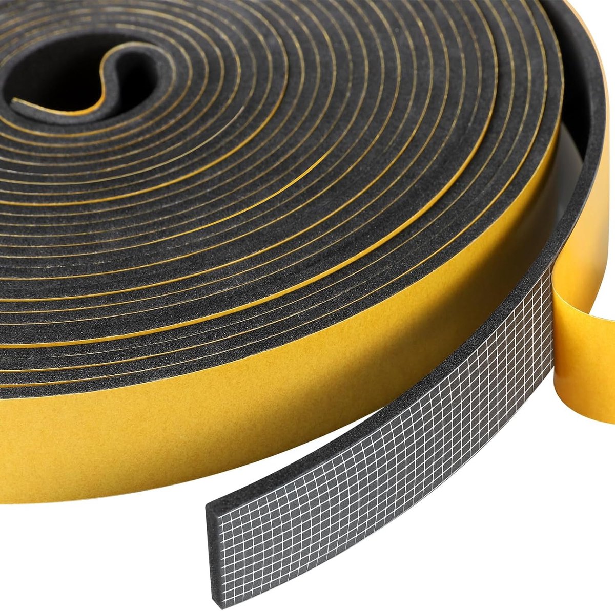 SnelShoppen - Sealing Tape Zelfklevend 25mm x 3mm Voor Deuren en Ramen, Hoogwaardige Foam Tape, Rubber Sealing Tegen Koude Tocht, Waterdicht en Stofdi