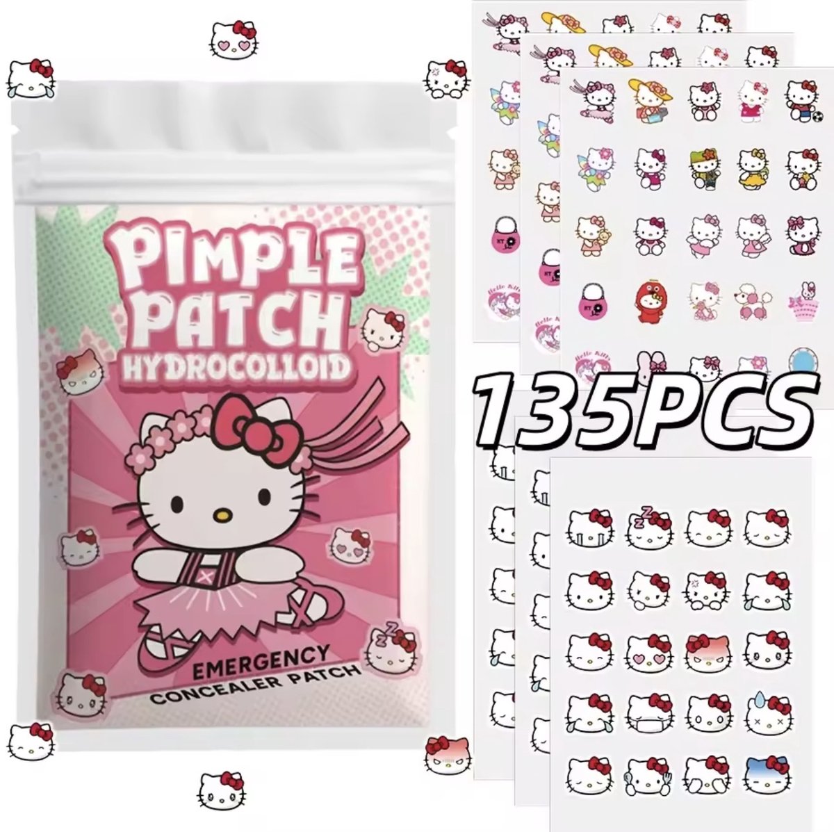 Hydrocolloid Pimple Patches 135 Stuks – Transparante Puistjespatches – Onzuiverheden – Gezichtsverzorging – Discreet & Zelfklevend