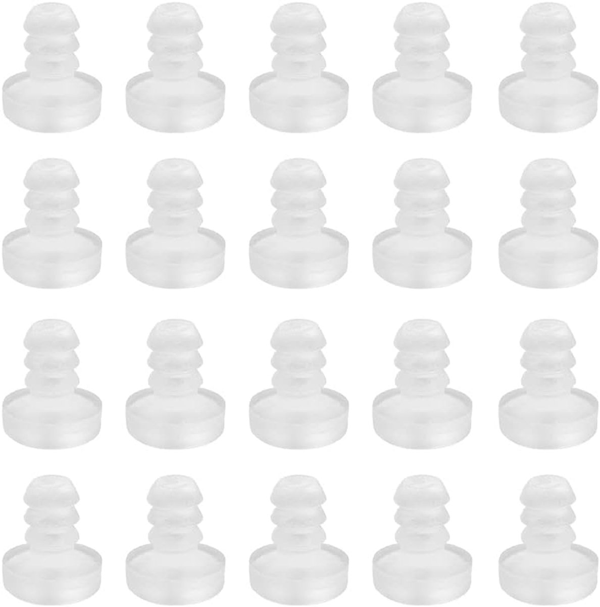 100 Pieces Rubber Stopper for Furniture Bumper Transparent Furniture Door Buffer Door Muffler Press Door Stop Table Plastic Transparent Anti-Collision Embedded Hole Stops