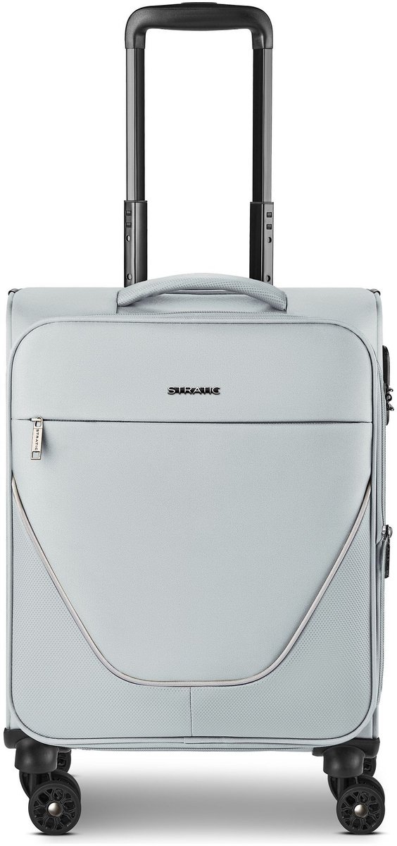 Stratic taska 4 wielen Cabinewagen S 55 cm met uitbreidingsplooi - Zachte bagage - Combinatieslot - grey