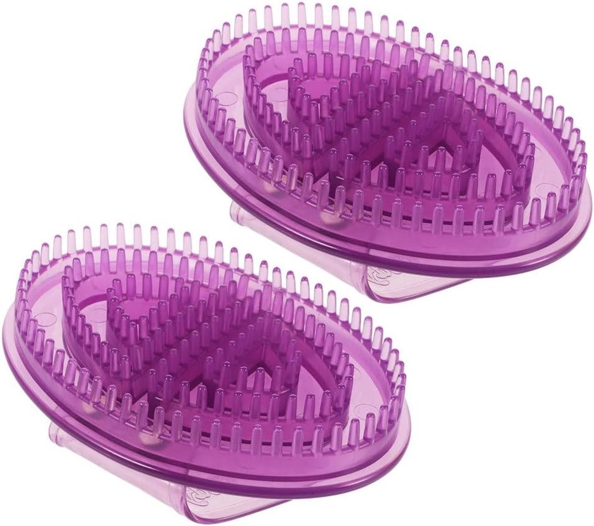 2-Piece Meridian Silicone Massage Brush Set, Ergonomische Hand Scrubber voor Ontspanning en Verzorging, Massager voor Thuis en Salongebruik