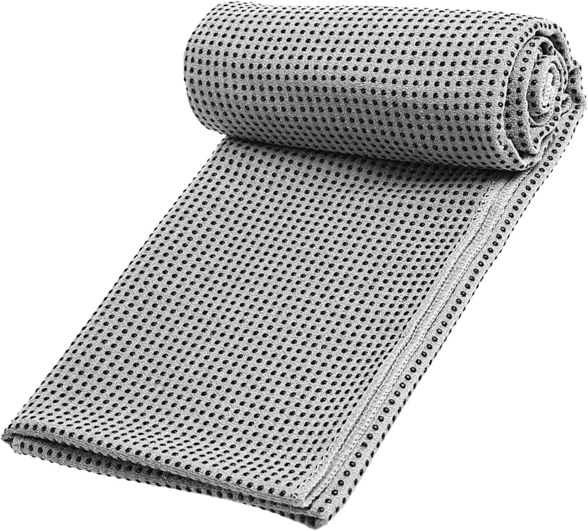 Ademend en Zweetabsorberend Yogamat, Machinewasbaar en Antislip, Geschikt voor Pilates, Fitness en Meditatie - Grijs