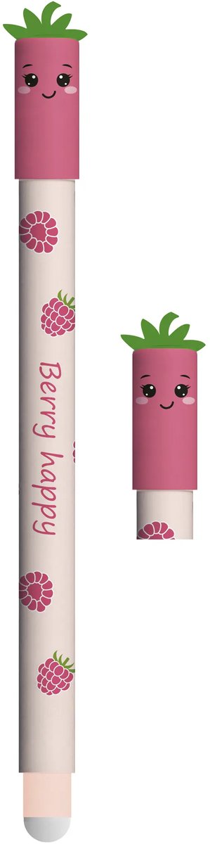 Eberhard Faber gelpen - Fruity Erase-It - Raspberry - schrijfkleur blauw - uitwisbare pen - EF-582135