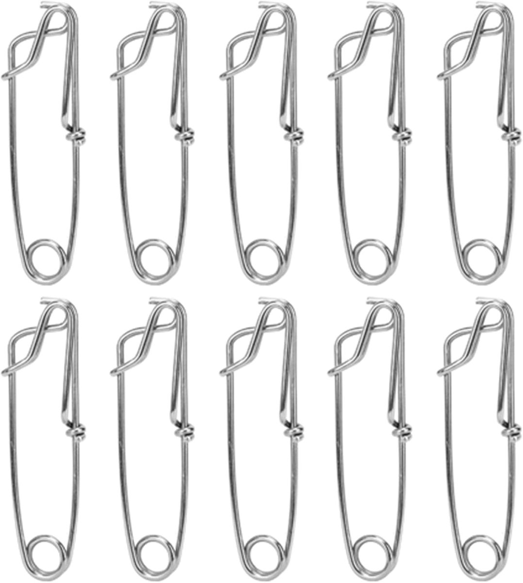 10 Stuks RVS Longline Tak Hangers met Snap Clip voor Tonijn Hengelen - 3.9x0.1in, Duurzaam en Lichtgewicht Hengelaccessoires