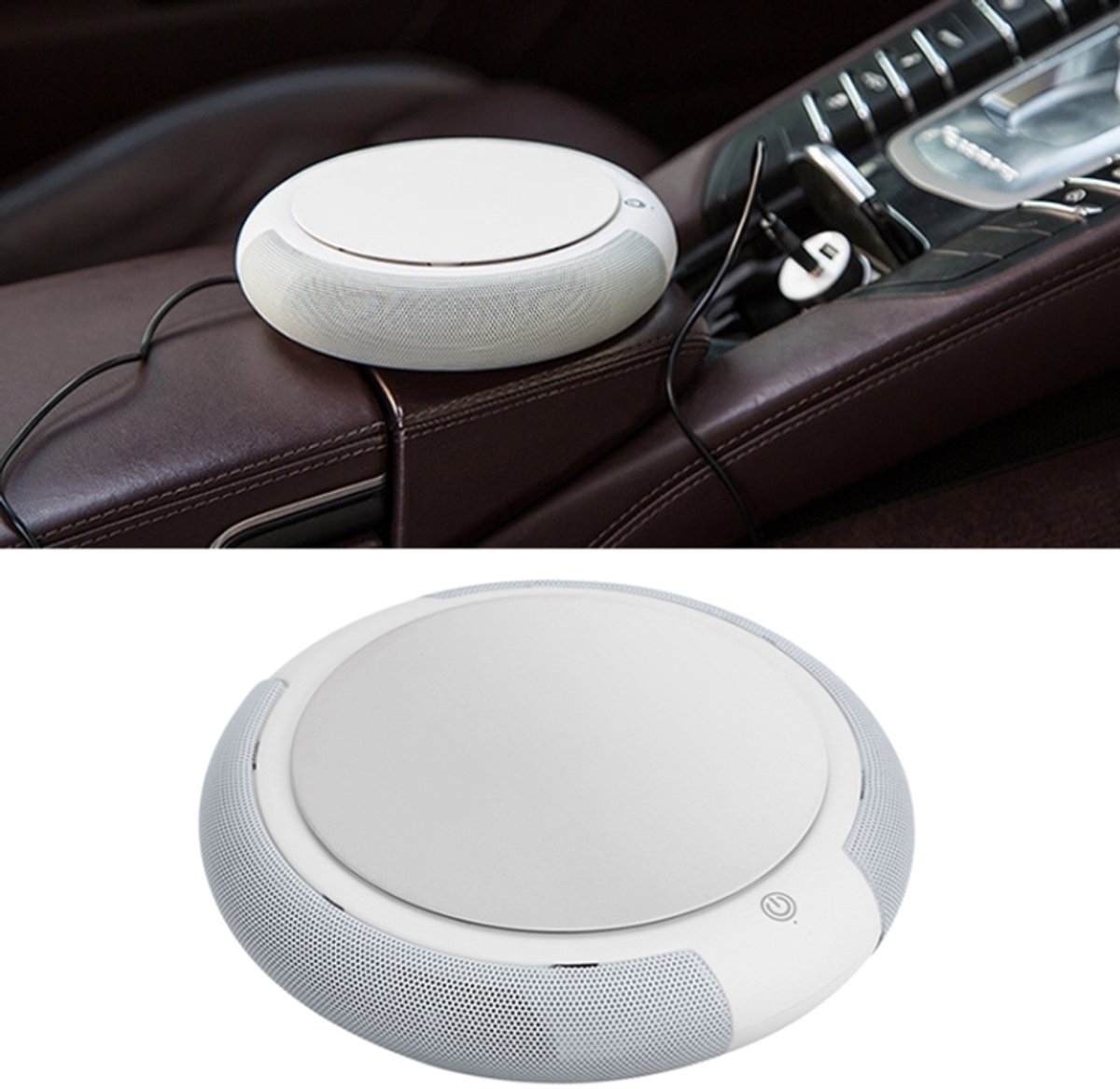 CARZOR Z1 2W USB Car Luchtreiniger Negatieve Ionen Luchtreiniger (Wit)