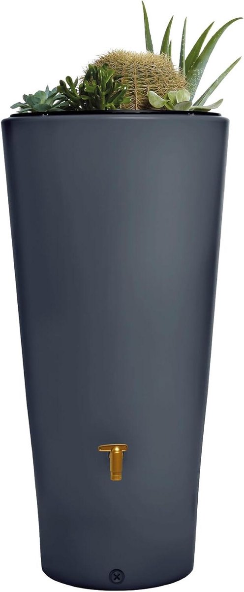 Regenwateropvangbak - Watertank Vat - Tuin Besproeien - Geïntegreerde Plantenbak - 220 Liter - Grafiet