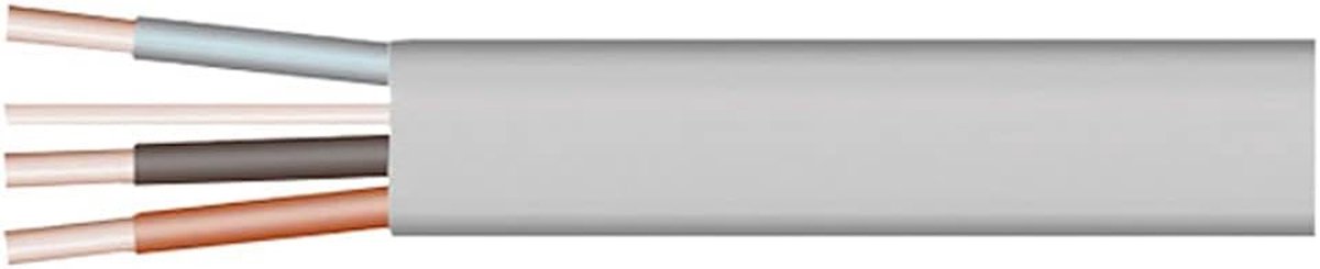 Aardedraad Kabel - 3-aderige Kabel - Elektrische Aansluiting - Standaard Referentie - 1 Meter - Wit
