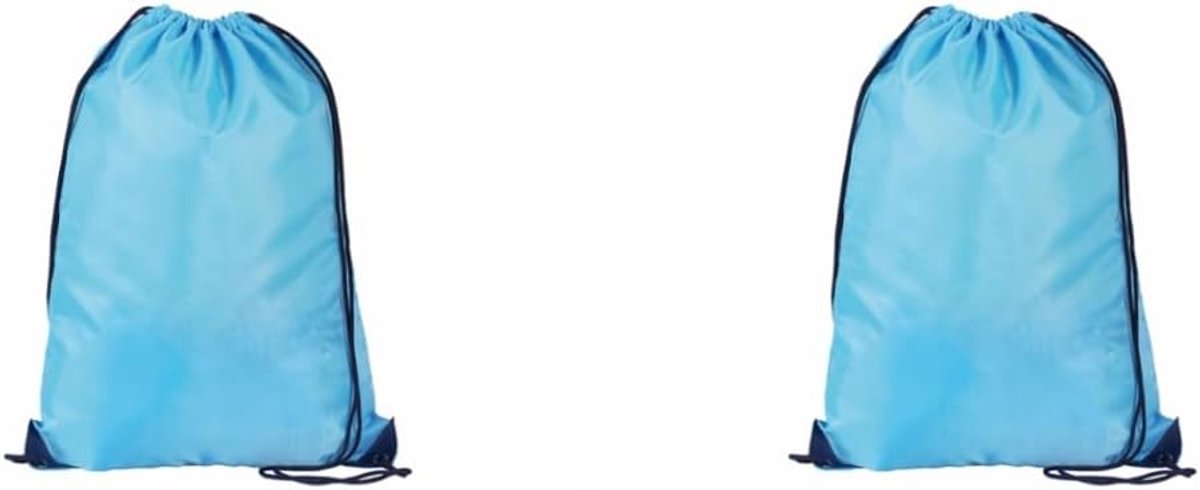 Thijox - Gymtas Sporttas, Waterdichte Nylon Trekkoord Tas voor Gymnastiek, Zwemmen, School, Reisschoenen - Uniseks, 2 Stuks voor Kinderen en Volwassen