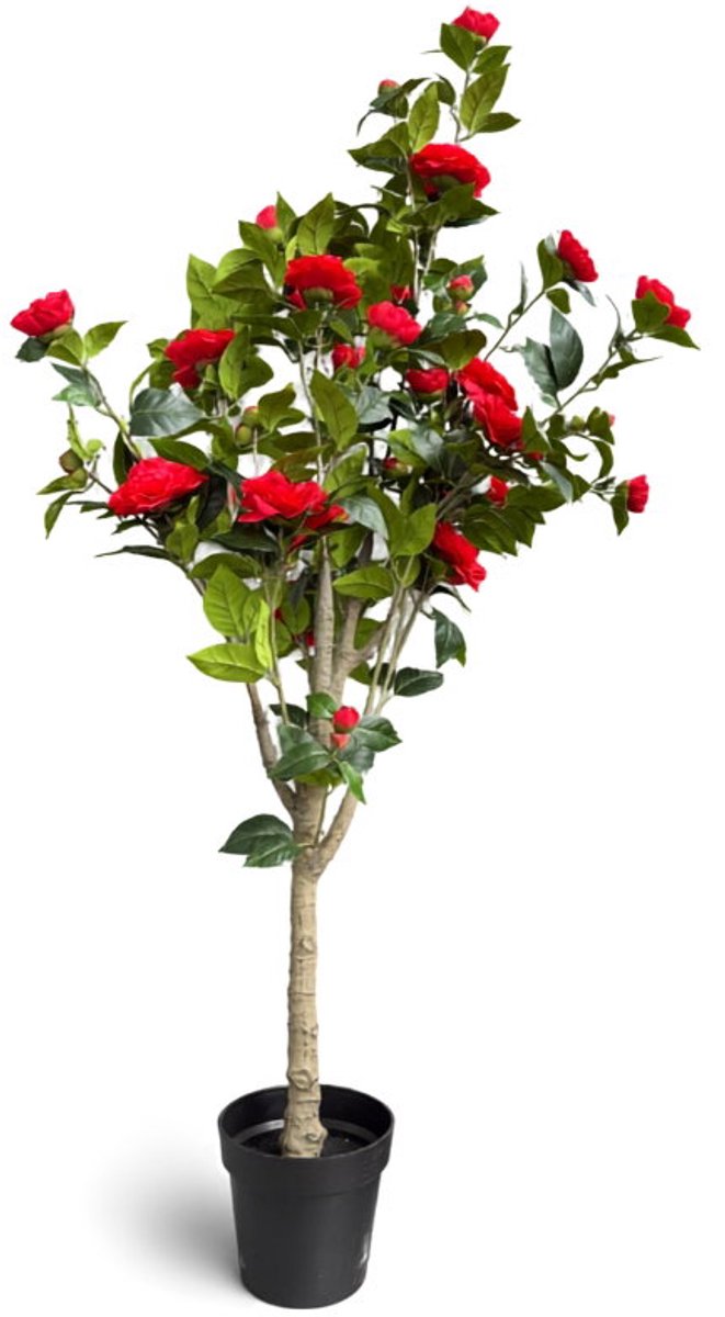 Roos rood in pot H 155 cm kunstplant Oosterik Home