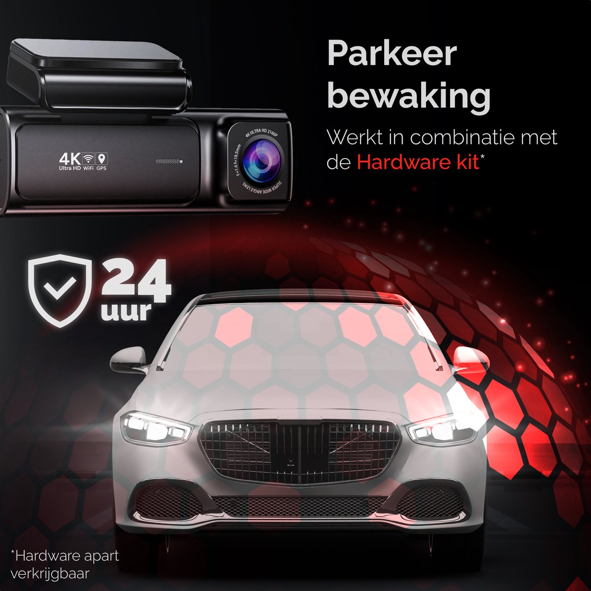 Camsy K803 Dual Dashcam voor auto - 4K & 1080p - 3,59 inch LCD met App thumbnail 5