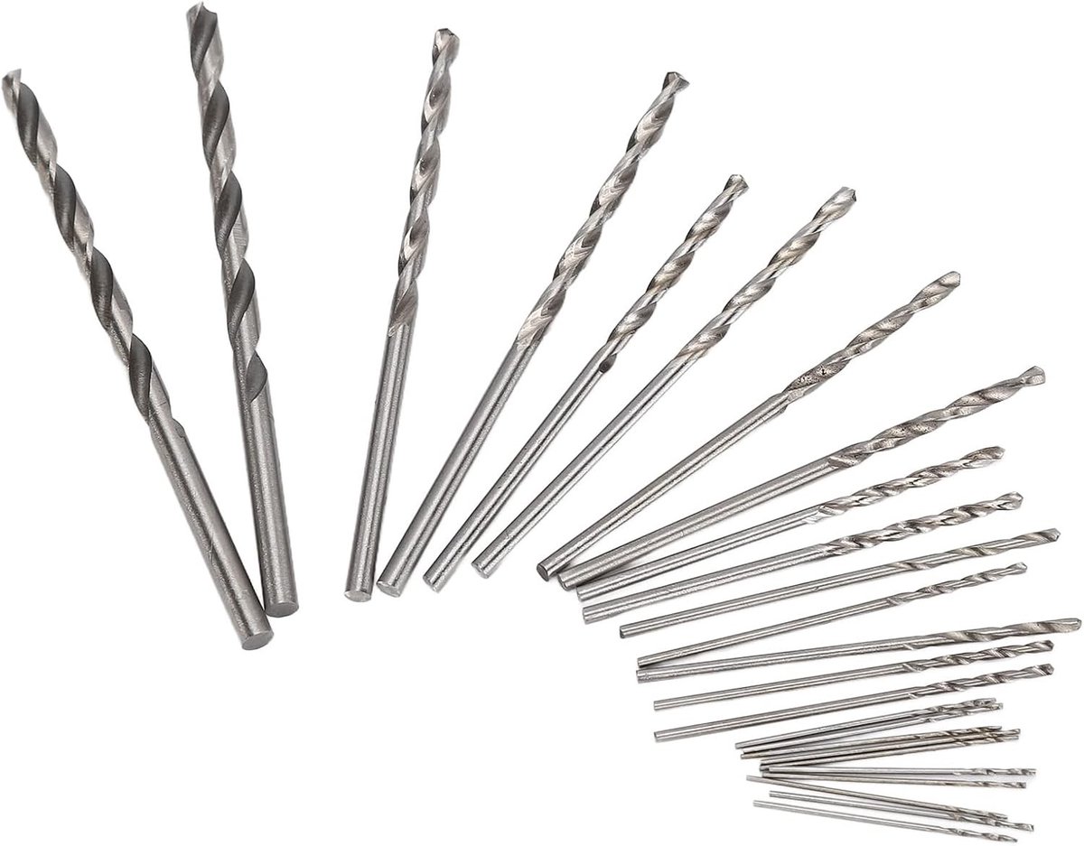 25-delige Micro-spiraalboren Set HSS voor Precisiewerk in Sieraden, Horloges en Elektronica - Duurzaam, Scherp, Mini Rechte Schacht, Ideaal voor Doe-het-zelf Projecten en Reparaties