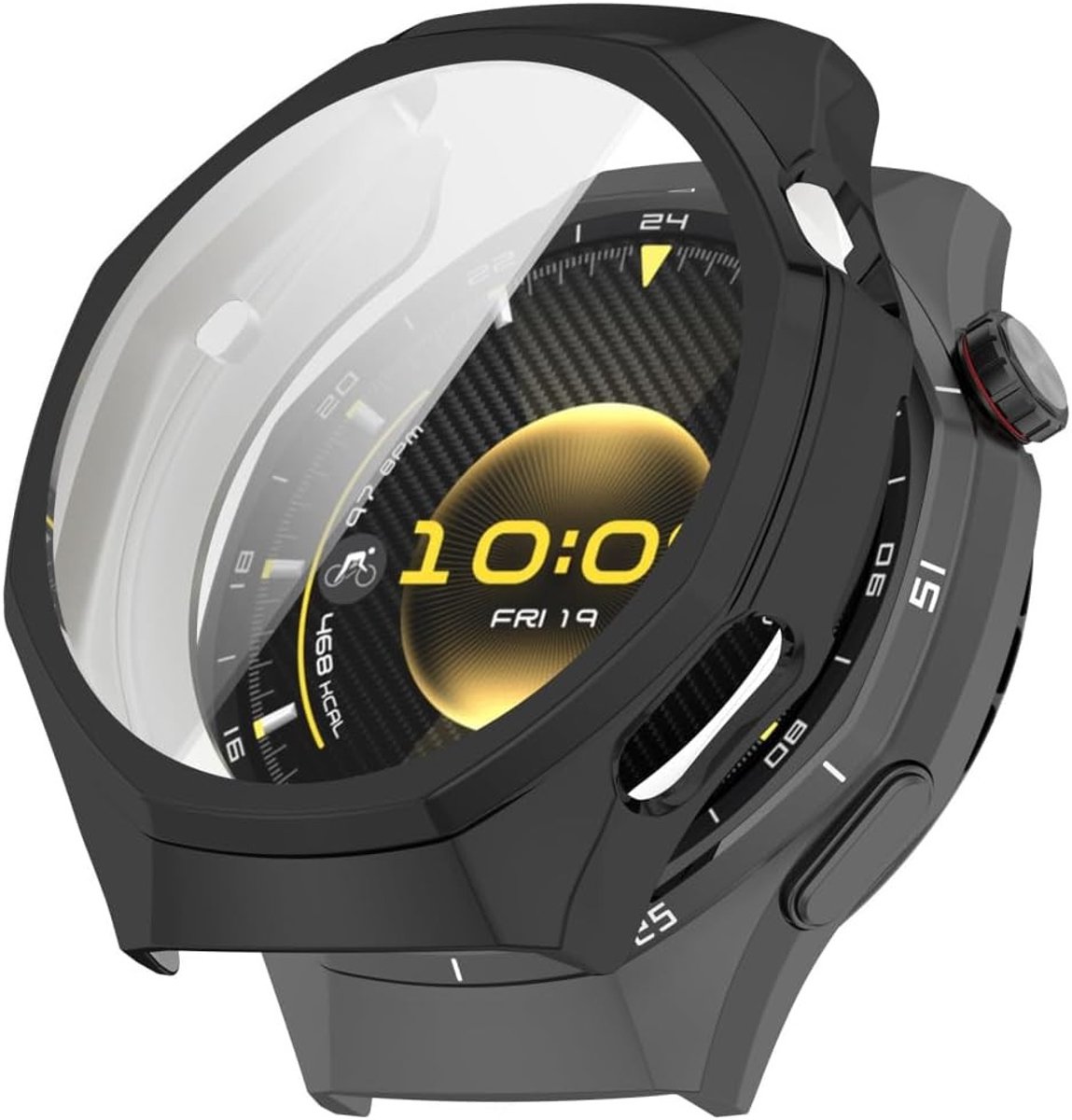Screen Protector Hoes voor Smartwatch 46mm, HD Bescherming, Zwart, Geschikt voor HUAWEI WATCH GT 6 Pro