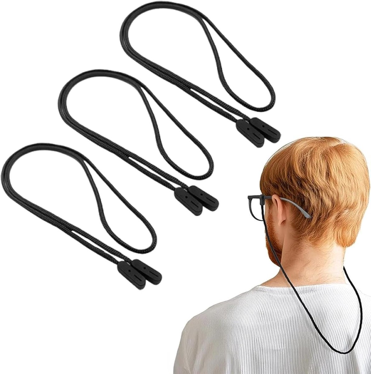 Thijox - 3x Veilige Bril Snoer - Bril Band voor Sport - Anti-slip Bril Retainer - Bril Lanyard voor Volwassenen en Kinderen - Neck Holder Cord Lanyard