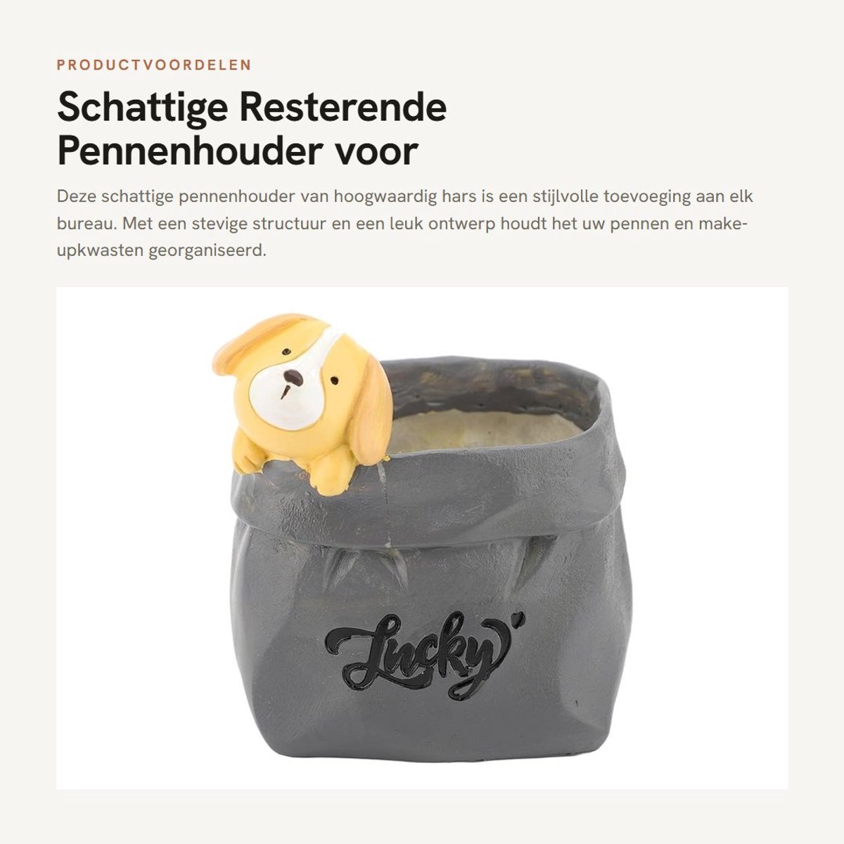 Dailygoods - Schattige Resterende Pennenhouder voor Bureau