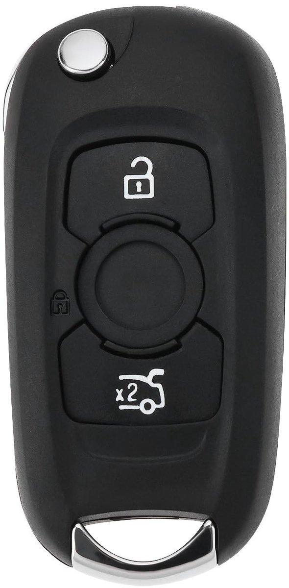 Dailygoods- Autosleutel Flip Key Case - Compatibel met Opel Astra K 2015-2021 - Duurzaam Plastic - Bescherming tegen Krassen - Lichtgewicht en Comfortabel - Eenvoudig Overzetten van Elektronica - Sleutelhanger
