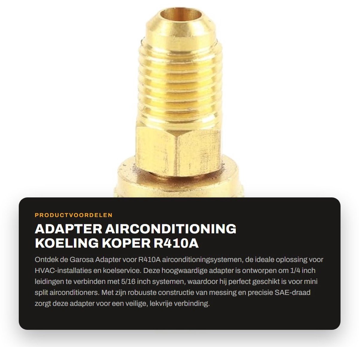 Dailygoods - Adapter Airconditioning Koeling - Koper R410A - Hoogwaardige kwaliteit - 1/4 inch naar 5/16 inch - Ideaal voor koelservice - Gesc...