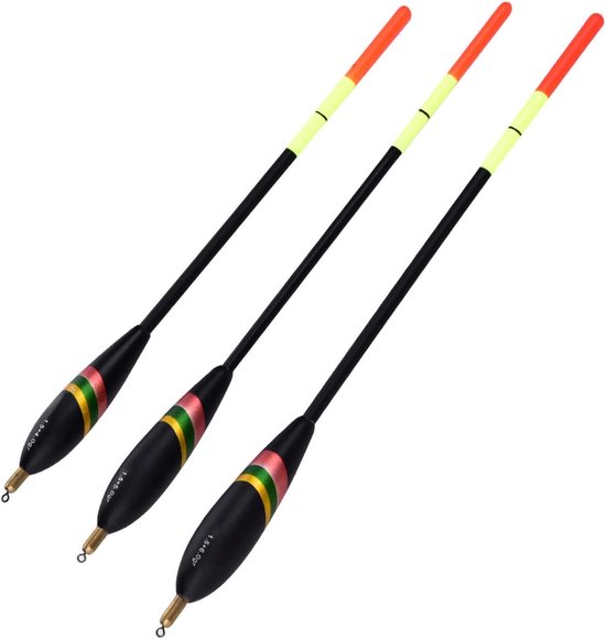 Thijox - 3 Stuks Visdobbers Set - Duurzame Houten Waggler Bobbers 1.5g 5g 6g - Perfect voor Hengelsport en Recreatief Vissen - Ideaal voor Tuin, Meer van Thijox — afbeelding 3