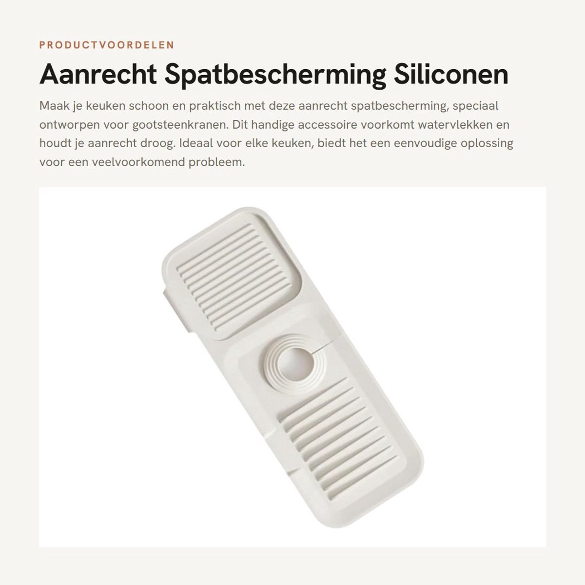 Dailygoods- Spatbescherming Eenvoudige Afvoer - Siliconen Gootsteen Mat - Druppelvanger - Opvouwbaar - Multifunctioneel - Keuken Accessoire - Gootsteenmat