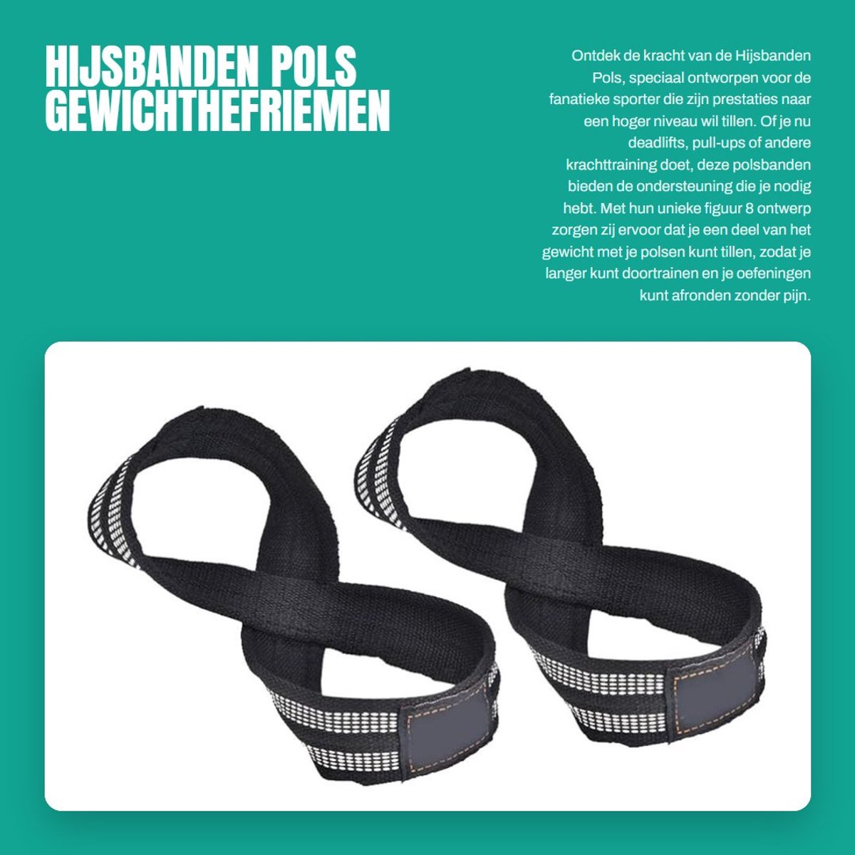 Dailygoods- Hijsbanden Pols - Gewichthefriemen - Antislip Elastiek - Duurzaam Nylon - Krachttraining - Bescherming tegen Slijtage