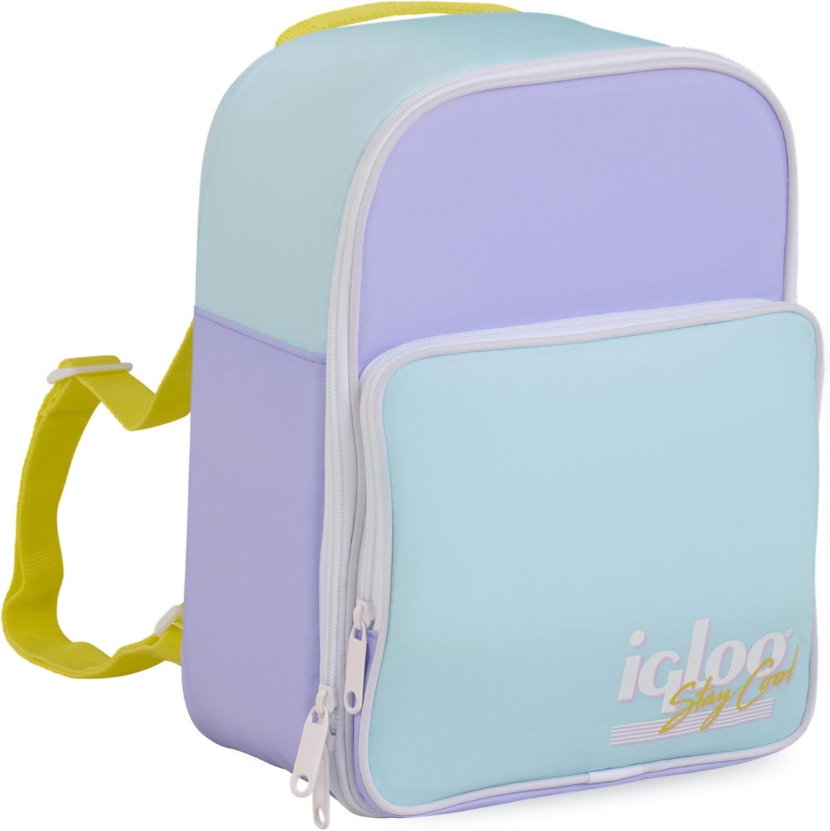 SnelShoppen - IGLOO Retro Mini Koelrugzak 9L - Geïsoleerde Koeltas voor Strand, Picknick, Kamperen - Lichte Backpack met Sterke Koelprestatie - Milieu